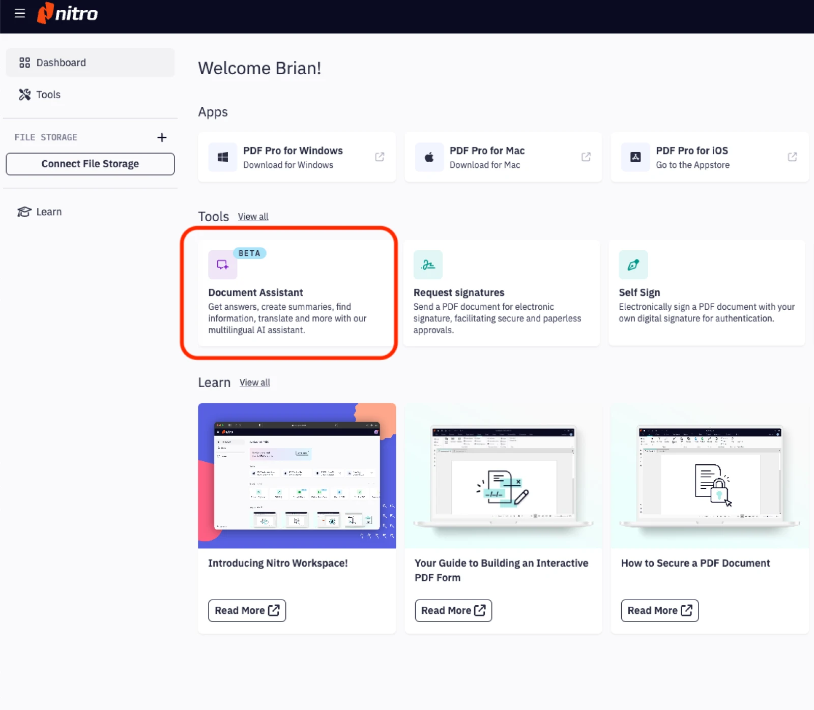 Nitro Document Assistant